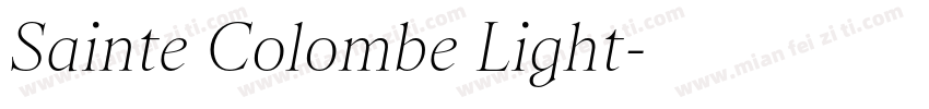 Sainte Colombe Light字体转换